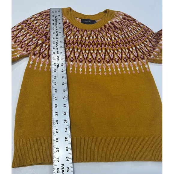 Minkpink Fair Isle Sweater Crew Neck Colorful Size XS - Picture 8 of 9